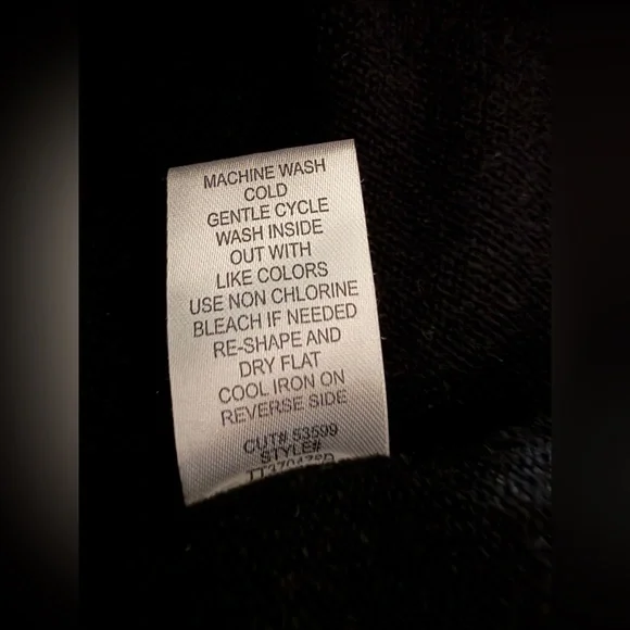 Connected apparel Black & Gray Striped Cowl Neck Sweater Dress PL - Picture 6 of 6